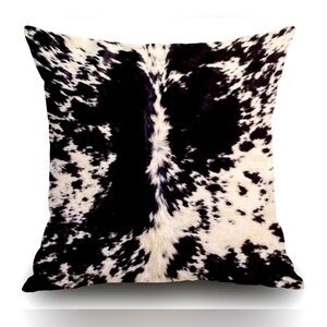 2 Pc Set 2 18x1& Cow Print Throw Pillow Cases